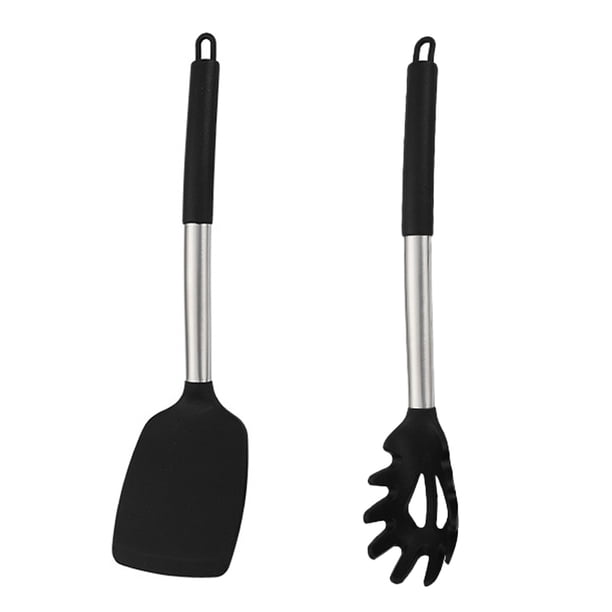 Juego de utensilios de cocina antiadherentes 2 uds con asas de acero inoxidable, sistema de herramientas de cocina resistente al calor