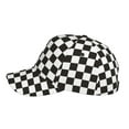 thumbnail image 2 of Lsque Black and White Checkerboard Baseball Cap Trucker Low Profile Hat Golf Dad Hat Adjustable Original Classic Unconstructed Plain Cap Men Women, 2 of 9