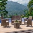 thumbnail image 1 of Sala Exterior Para Jardin Tipo Rattan 4 Puestos Mocca Marca Mq MQ 485-MOC, 1 of 4