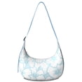 thumbnail image 1 of Lightweight Hobo Bag featuring Watercolor Flower Pattern Adjustable Strap Smooth Zipper Nylon Material Suitable for Daily Use and Outdoor Activities, 1 of 5