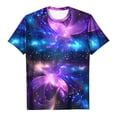 thumbnail image 3 of UPPADA T-Shirts d'Été pour Femmes à Imprimé Graphique, Col Ras du Cou, Décontractés, Manches Courtes, Coupe Ample, Chandails à Enfiler, Mode, Vacances, Plage, Blouses Multicolores, TTTG, 3 of 4