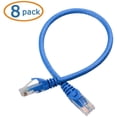 thumbnail image 2 of Cable Matters 8-Pack Snagless Short Cat5e Ethernet Cable (Cat5e Cable, Cat 5e Cable) in Blue 5 ft, 2 of 2