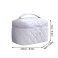 thumbnail image 2 of Travel Makeup Bag, Quilted Cosmetic Organizer with Handle, Large Capacity Toiletry Bag for Skincare, Makeup Brushes, and Jewelry, Portable Travel Case for Women, 2 of 5