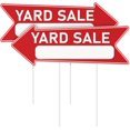 thumbnail image 1 of CNKOO Lot de 6 Flèches de Vente au Yard Panneau de Cour Double Face avec Piquets 17 X 6 Pouces Flèche en Plastique Panneaux Rouges Panneaux de Vente au Yard Résistants aux Intempéries, 1 of 7