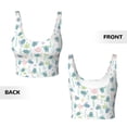 thumbnail image 5 of Fotbe Sea Turtle Pattern Womens' Sports Bra Longline Wirefree Padded with Medium Support Sports Moisture-Wicking Workou Vest,Tank Top-, 5 of 9