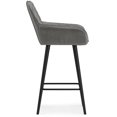 thumbnail image 2 of Tabouret Garey Mi-Siècle Moderne en Velours Gris (Lot de 2), 2 of 10