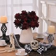 thumbnail image 6 of Zukuco 10 Packs Dahlia Artificial Flowers, 15" Burgundy Artificial Dahlia Flowers Silk Flower Bouquet Faux Dahlia Flower with Stems for Table Centerpieces Arrangement Halloween, 6 of 9