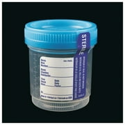 Specimen Containers Leak Resistant, 90mL, with Temper Evident Label, Sterile, Cap Color: Blue (Qty. 100 per Case) by BioRx Sponix
