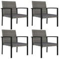 thumbnail image 5 of vidaXL 5 Piece Garden Dining Set Poly Rattan Grey, 5 of 5