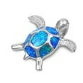 thumbnail image 1 of Sterling Silver 24" .8mm Box Chain Small Turtle Pendant Necklace, 1 of 2