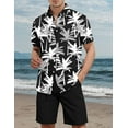 thumbnail image 2 of Men's 2 Piece Vacation Beach Outfits Floral Button Down Shirt and Shorts Sets, 2 of 4