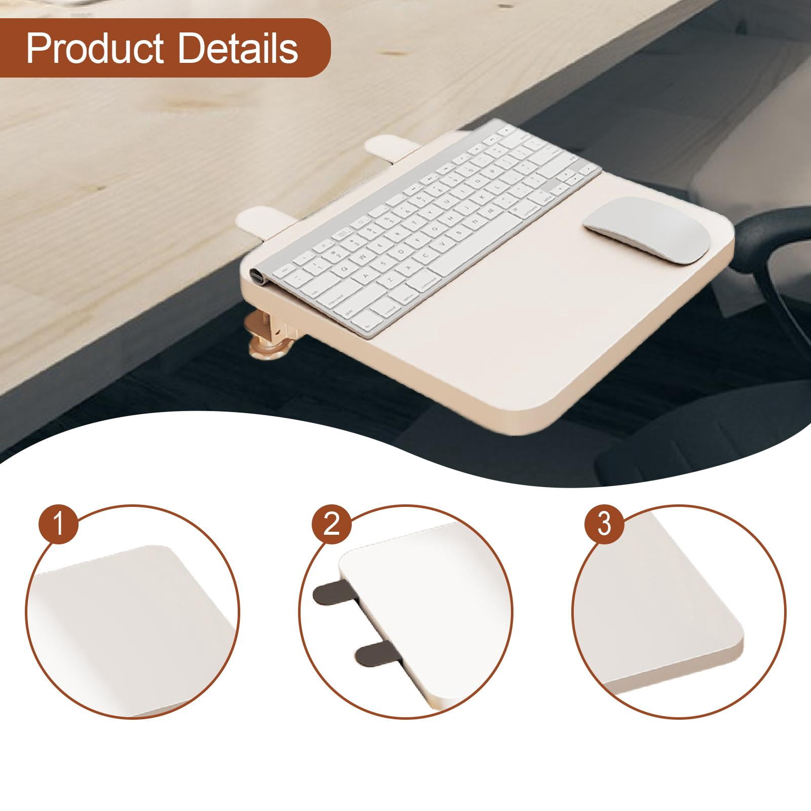CoudarTitie Desk Extender Tray Foldable Multifunctional Men Women Portable Keyboard Tray White