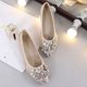 thumbnail image 2 of Zapatos Planos Con Diamantes Imitación Bailarinas para Mujer Punta Estrecha Antideslizantes Boda, 2 of 9