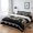 Black, variant on 4 Pieces Duvet Cover Queen Bedding Sets Halloween Spooky Skull Rose Flower for Bedroom Decor,Ultra Soft Luxury Comforter Cover Set with Bed Sheet and Decorative Pillow Shams Eucalyptus Leaf on Black