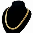 thumbnail image 4 of Men's Bracelets 8MM Curb Flat Snake Link Chain 14K Yellow Gold Necklaces For Women Vintage Jewelry Sets D409, 4 of 6