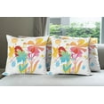 thumbnail image 6 of Ambesonne Colorful Throw Pillow Cover 4 Pack, Hawaiian Beach Party, 18", Multicolor, 6 of 7
