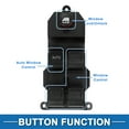 thumbnail image 3 of Interruptor de ventana eléctrica único para el lado del conductor delantero para Honda Fit CR-V negro, 3 of 7