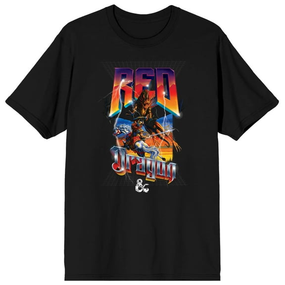 Dungeons & Dragons Red Dragon Men's Black T-shirt 
-Medium