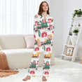 thumbnail image 6 of FORMRS Womens Pajama Set Long Sleeve Top and Pants with Pockets Soft Comfy Lounge Sleepwear, Sizes S-2XL, Christmas Train, 6 of 7