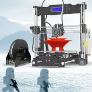 Professional High Precision DIY 3D Printer XYZ Printer Kits with LCD 2004A Display,P802E 3d Printing, Black