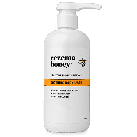 ECZEMA HONEY Soothing Body Wash - Daily Shower Gel & Eczema Treatment - Sensitive Skin Body Wash for Adults, Kids, & Babies - Body Cleanser for Eczema Relief (13 Oz)