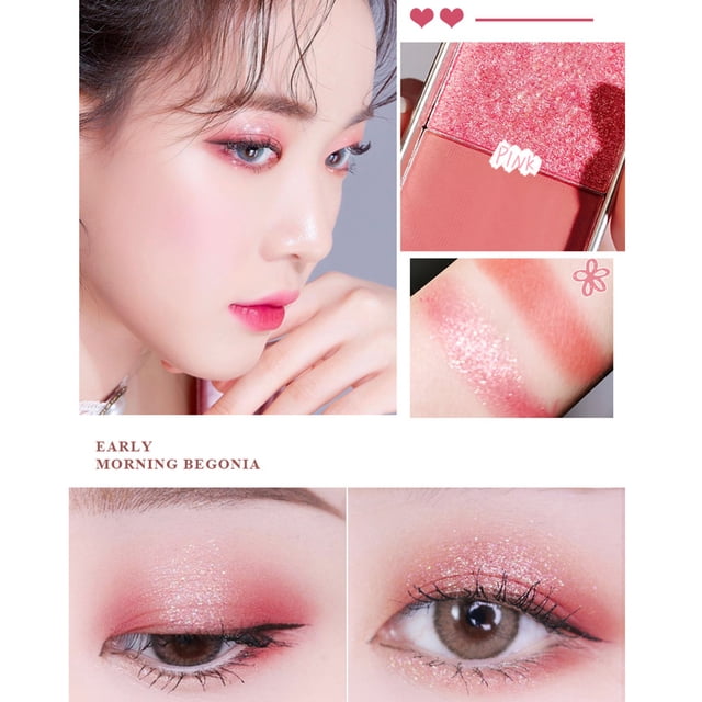 Highlighting Eye Shadow Eyeshadow Palette Eyeshadow Powder Palette 2 Colors Glitter Matte Long Lasting Eye Makeup Pigmented Cosmetic#8 Anggrek Otros