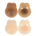 thumbnail image 2 of Spencer 2 Pairs Women's Sticky Bras Silicone Adhesive Backless Strapless Bra Reusable Invisible Bras Ultra-Thin Nippless Covers, 2 of 11