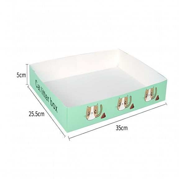 ACDANC Disposable Cat Litter Box Portable Box Leakproof Cat Litter Box Trays With Splash Guard For Cats Kittens Small Pets Animals
