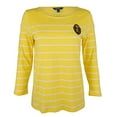thumbnail image 3 of Women's Petite Crest Striped Jersey Top-Y-PXS, 3 of 4