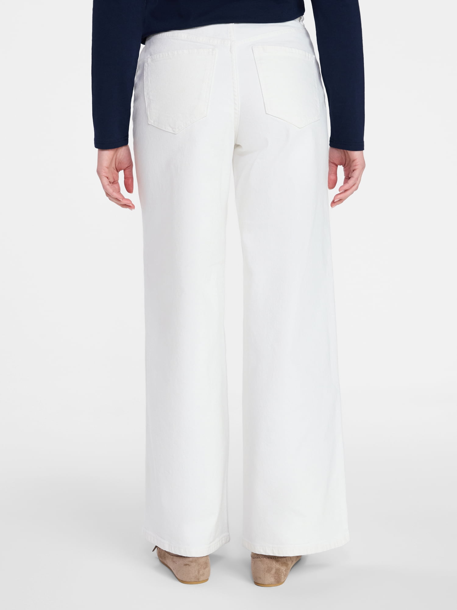 Time and Tru Women's Wide Leg Jeans, 31" Inseam, Sizes 0-22, 0L-22L