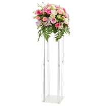2 Pack 31.5 Inches Tall Crystal Flower Stand Wedding Road Lead Tall Flower Holders Centerpiece Crystal Flower Acrylic Flower Vase for Reception Tables Wedding Supplies Excluding Flower