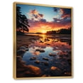 thumbnail image 2 of Designart "Sunset In New Jersey horizon" New Jersey Floater Framed Canvas Print, 2 of 7