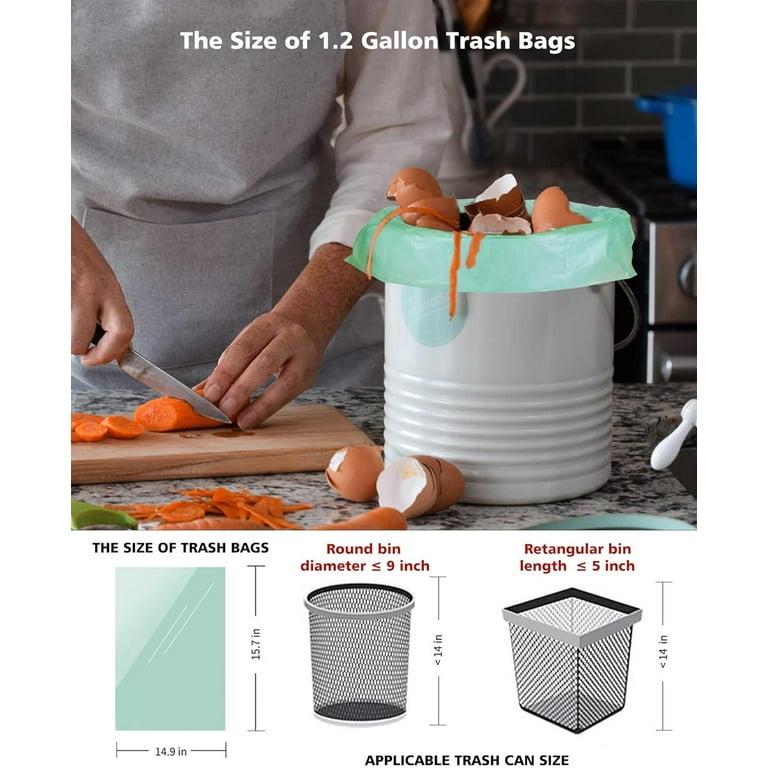 1.2 gallon on sale trash bags
