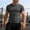 Dark Gray, variant on Men’s Muscle Fit Gym T-Shirt, Stretchy Workout Tee with Curved Hem, Athletic Slim Fit Short Sleeve