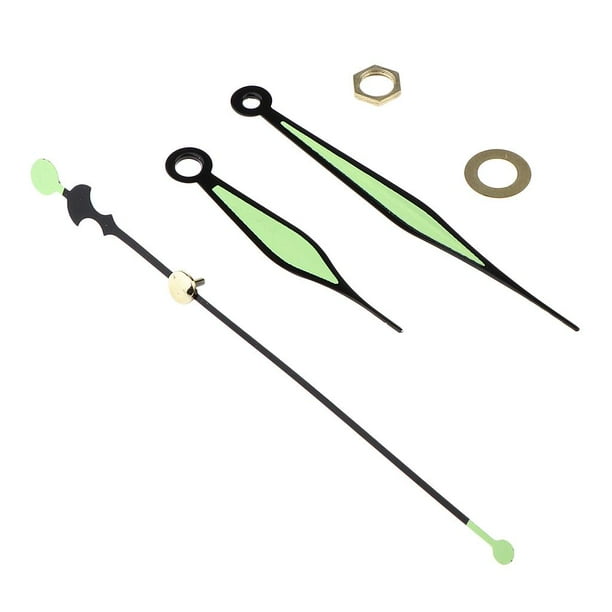 1 de manecillas de puntero de reloj que brillan arandela para manualidades, suministros de reloj de pared DIY