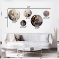 thumbnail image 4 of Designart "Soft Color Harmony Abstract Composition I" Modern Geometric Metal Wall Art Set of 5 Piece, 4 of 5