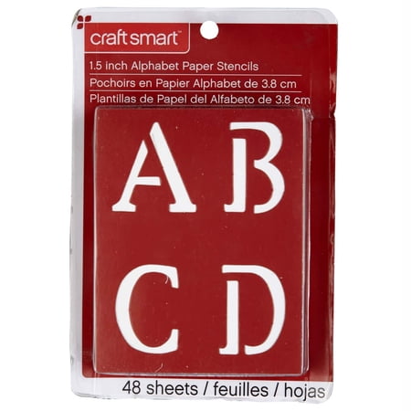 Craft Smart Old School Alphabet Stencils Set, 6 Pack
