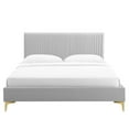 thumbnail image 5 of Modway Peyton Performance Velvet Full Platform Bed in Light Gray, 5 of 10