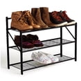 thumbnail image 5 of House 2 Home 27" Wide Foldable Metal Shelf / Shoe Rack, Powder Coated Black Paint & 3 Tiers, 5 of 6
