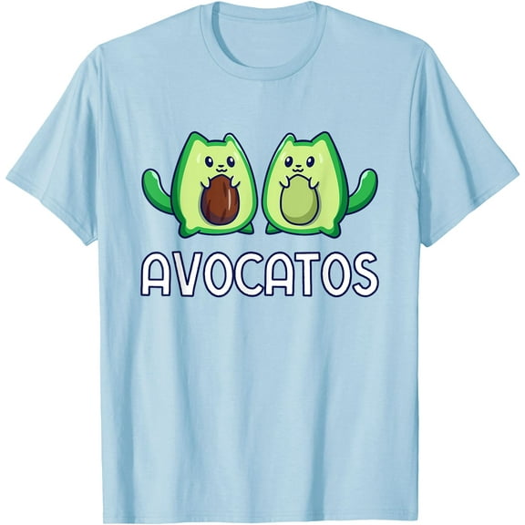 Avogato Avocado Cat Vegan Cat Fruit Unisex T-Shirt for Men Women Kids Toddler