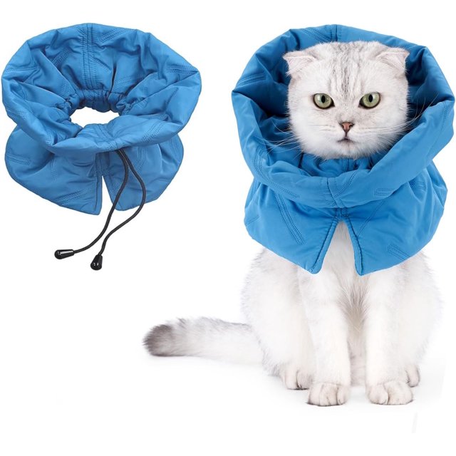 Cat Recovery Collar, Soft Adjustable Cat Cone Collar, Breathable Cat Neck Protective Collar After Surgery Stop Licking, Elizabethan Collar, Lightweight Waterproof Pets Cone Alternative(S)