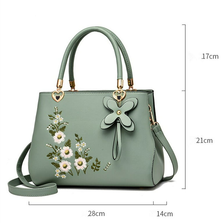 Free Shipping Embroidery Messenger Bags Women Leather Handbags