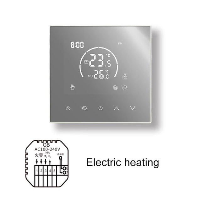 Electric Floor Heating Wall-Mounted Boiler Temperature Control Panel Thermostat Electric Heating