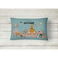 thumbnail image 2 of Carolines Treasures CK7886PW1216 Airedale Sweet Home Canvas Fabric Decorative Pillow 12H x16W multicolor, 2 of 4