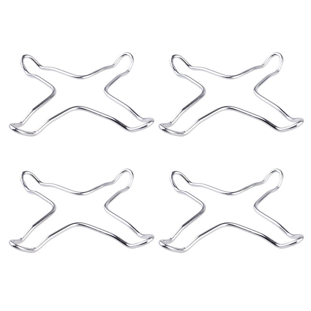 4pcs Wok Rings Wok Support Rings Practical Stove Racks (Silver)