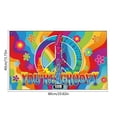 thumbnail image 2 of SHJHENG Retro Peace Sign Guitar Area Rug, Non-Slip Washable Welcome Mat for Front Door, Bathroom & Home Decor, 2 of 5
