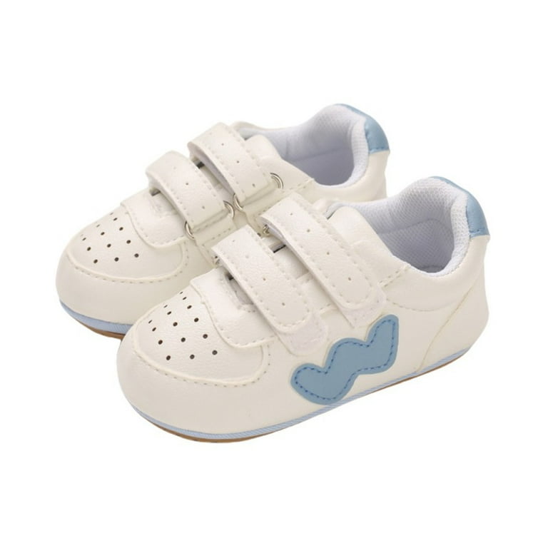 Cute Baby Unisex PU Leather Non-slip Soft Soled Hook Shoes Sneakers  0-18months