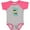 Baseball Heather and Hot Pink, variant on Inktastic Dachshund Dog Lover Polka Dot Puppies Girls Baby Bodysuit