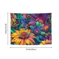 thumbnail image 6 of Uemuo Psychedelic Sunflowers Printed 29x37 Inch Tapestry Wall Hanging – Lightweight & Durable – Perfect for Dorm Decor, Beach Throw, Sofa Cover, Tablecloth, 6 of 8