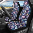 thumbnail image 2 of Renewold Hippie Flower Lotus Blue Purple Car Seat Cover Set of 2, Breathable Front Seat Cover Protector Bucket Seats Protector Auto Interior Accessories, 2 of 7